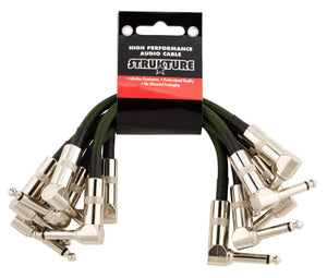 Strukture 6 inch Patch Cable 6pk, Military Green