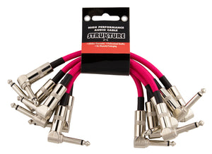 Strukture 6 inch Patch Cable 6pk, Neon Pink