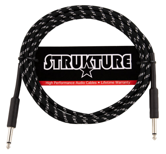 Strukture Instrument Cable - Vintage Black/Silver, 10ft