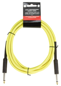 18.6ft Instrument Cable, 6mm Woven - Hi-Viz Yellow