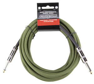 Strukture 18.6ft Instrument Cable, Woven - Military Green