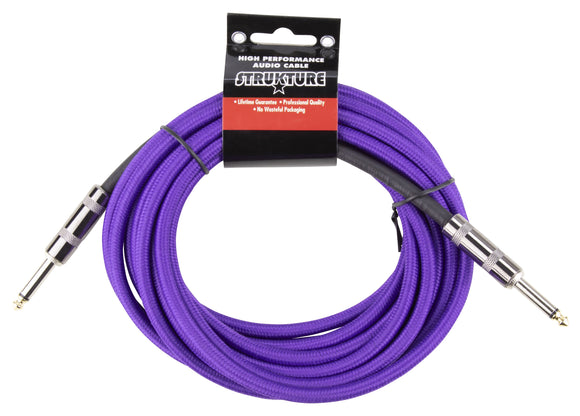 Strukture 18.6ft Instrument Cable, Woven - Purple